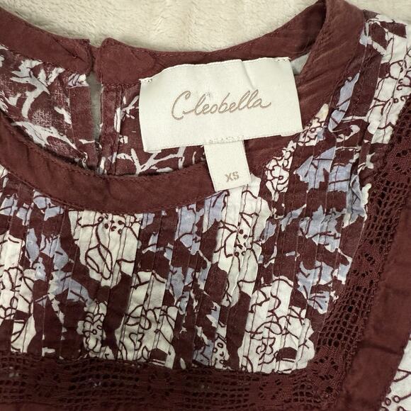 Anthropologie Cleobella Rafia Lace Blouse Women's Size XS Balloon Sleeve Cottage - Picture 5 of 10